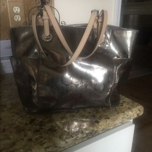 Michael Kors Metallic silver purse